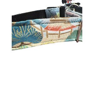 Adjustable Dog Collar With Scenic Print & Metal Buckle For Pets